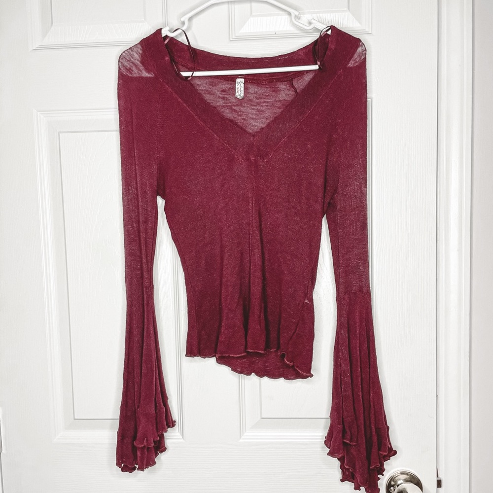 Intimately free people lettuce trim v-neck tee - Picture 1 of 6